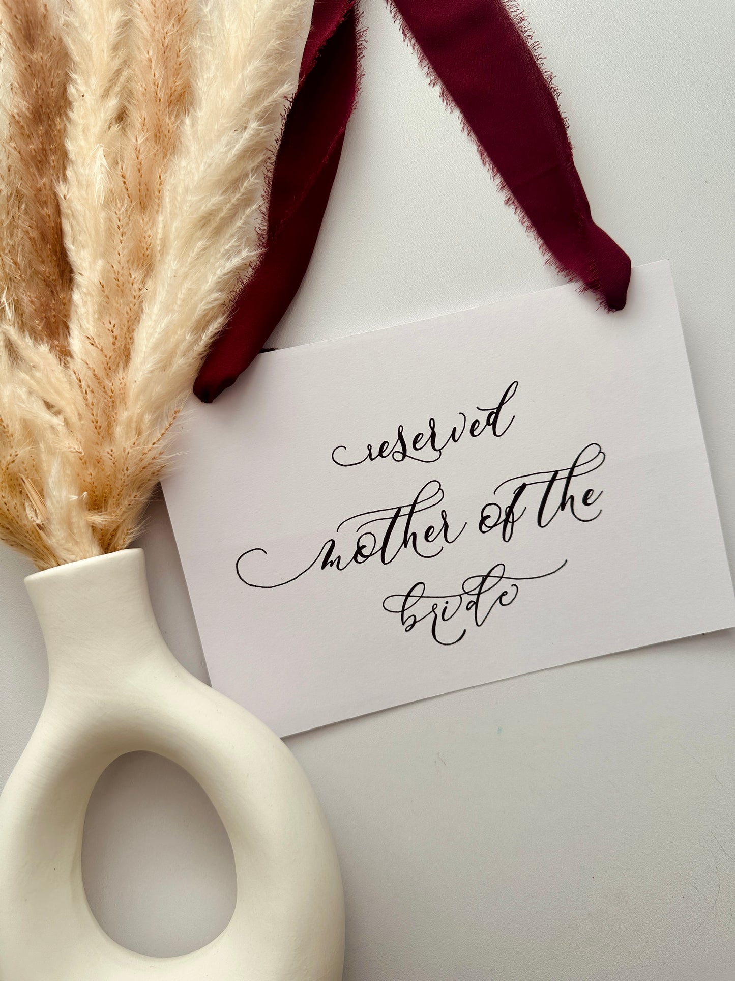Wedding Reserved Seating- Handwritten Signs