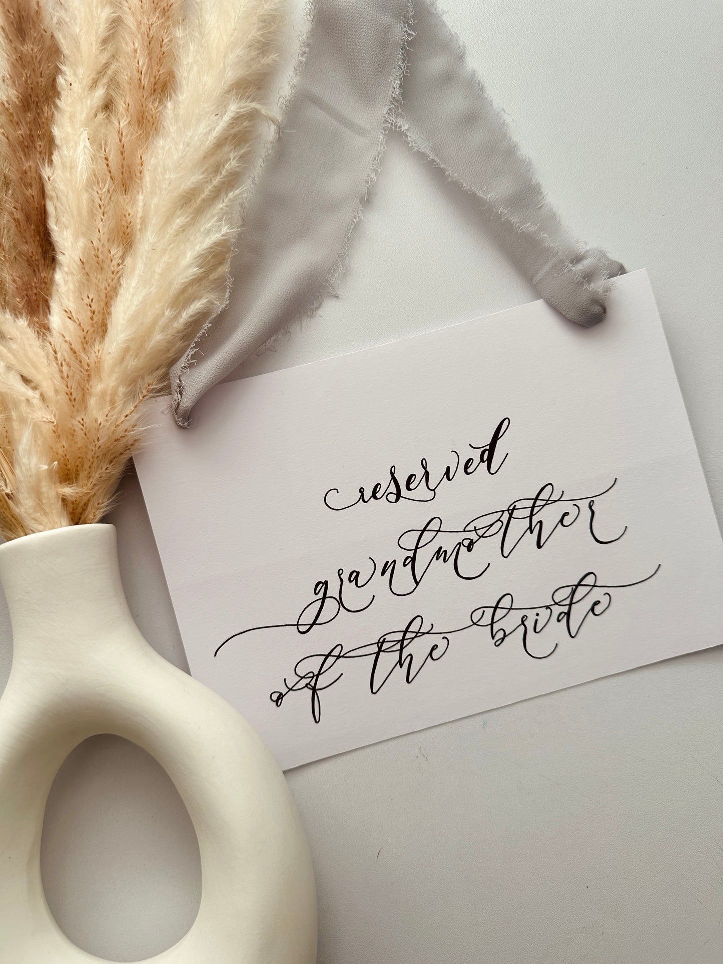 Wedding Reserved Seating- Handwritten Signs