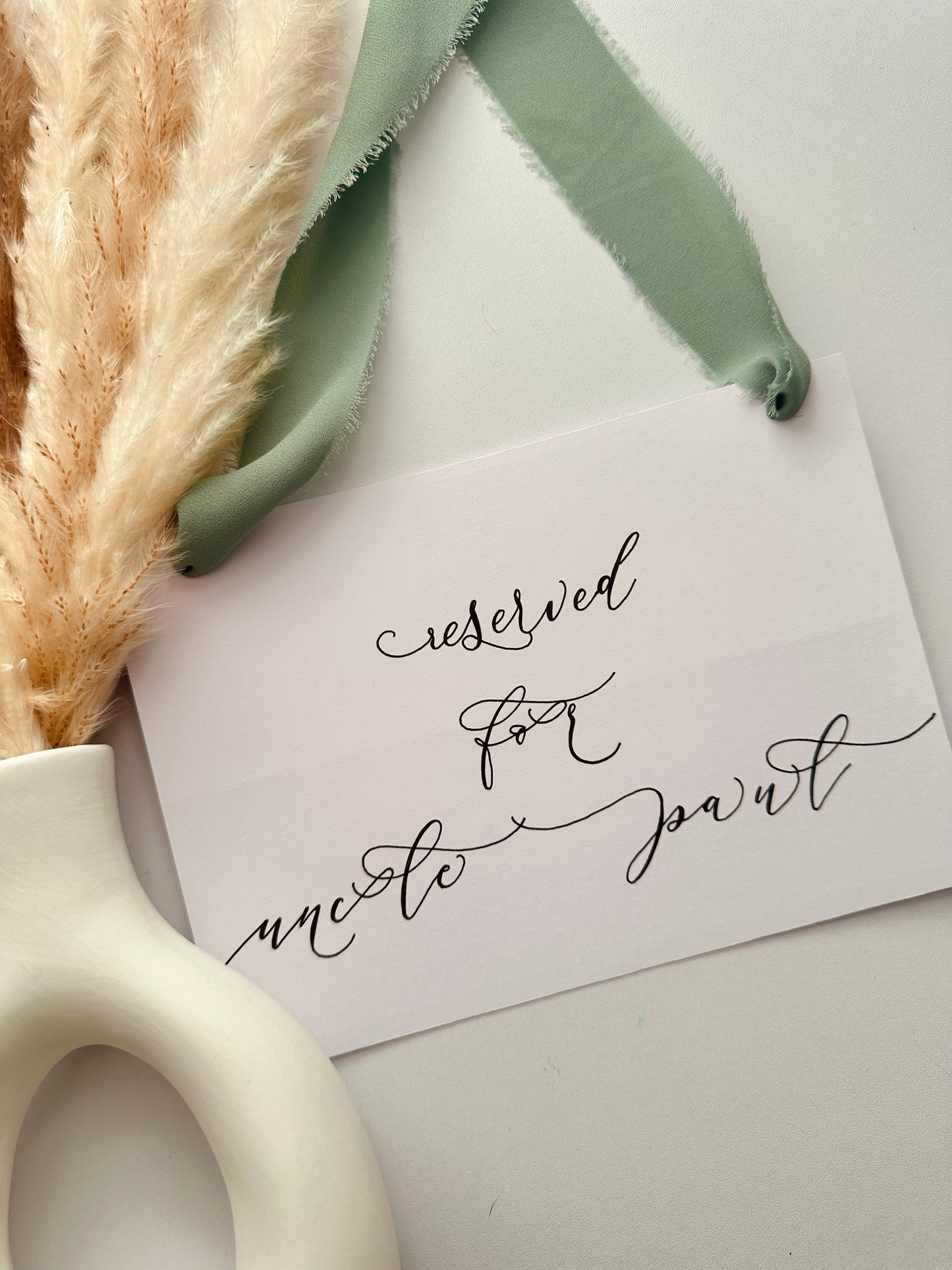 Wedding Reserved Seating- Handwritten Signs