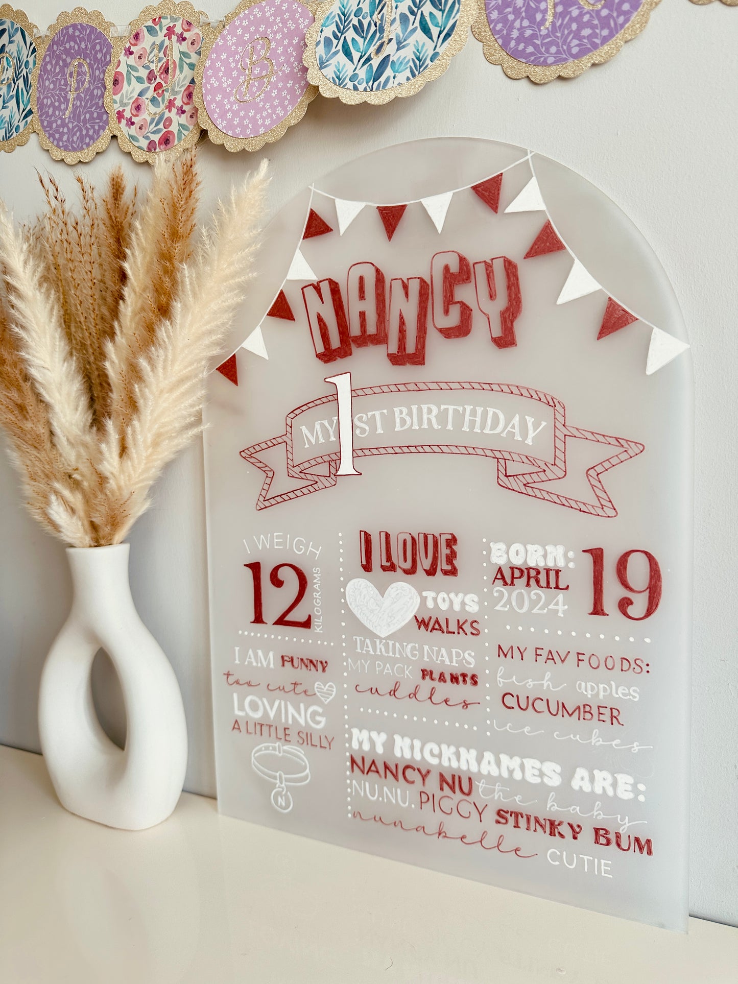 Dog Birthday Sign