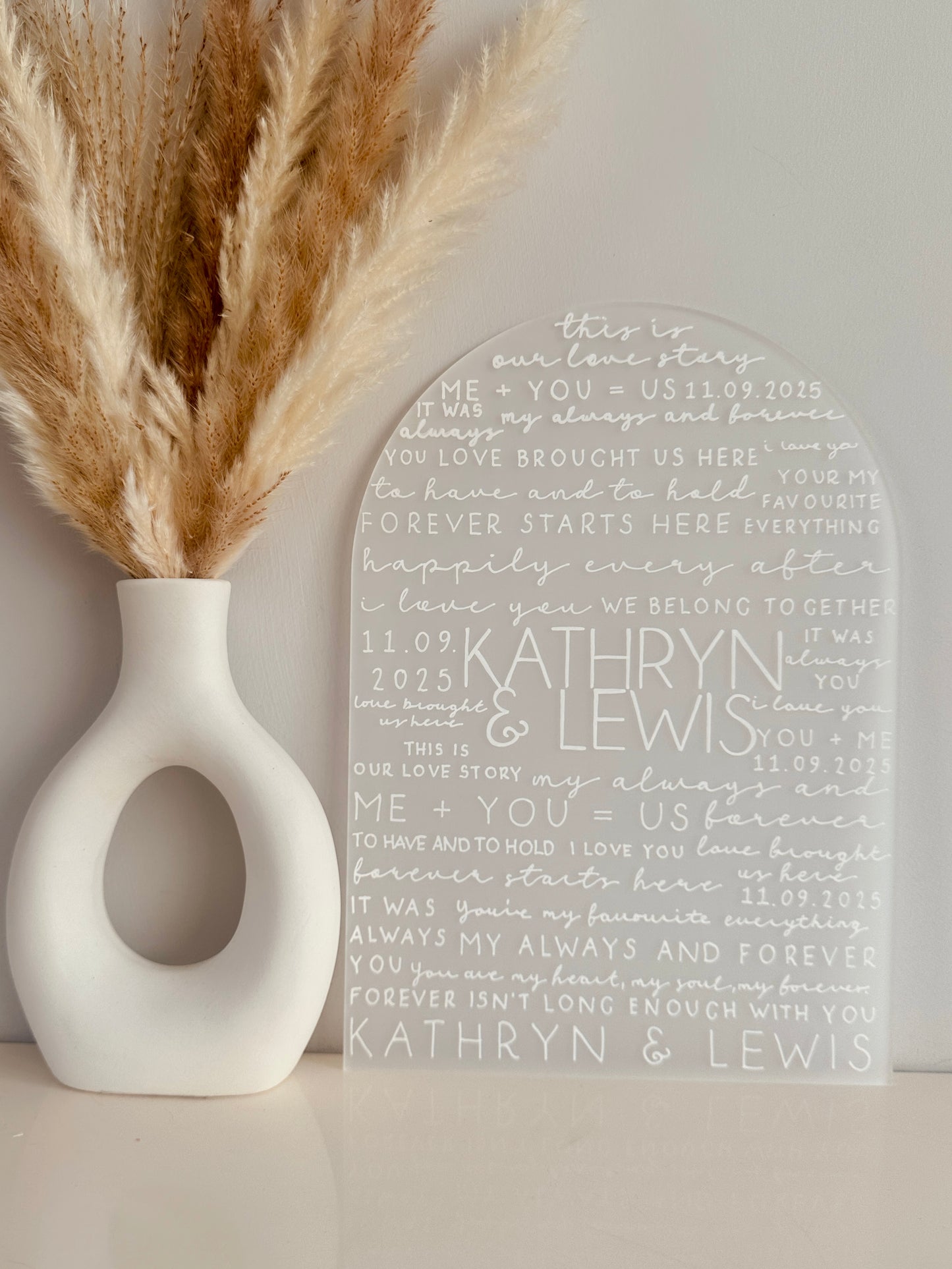 Your Love Message- Wedding Signage