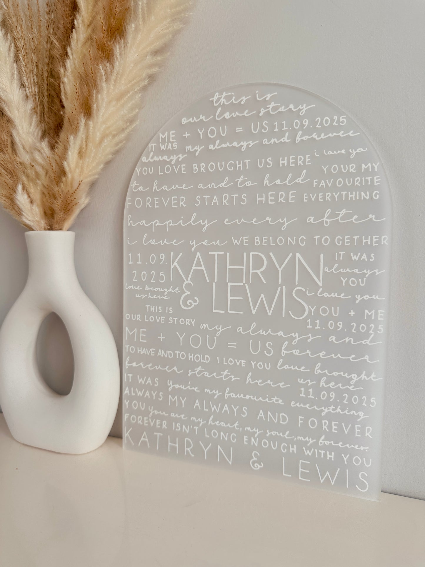 Your Love Message- Wedding Signage