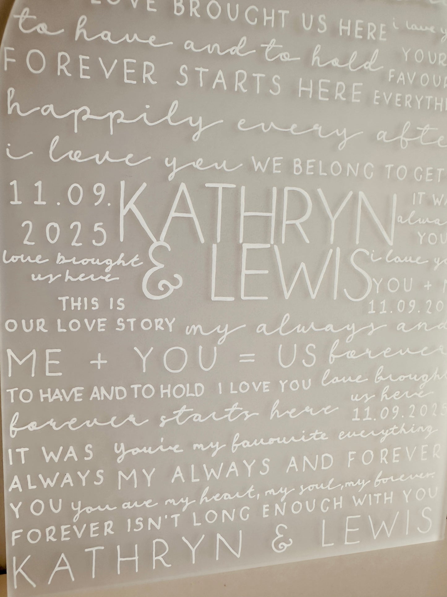 Your Love Message- Wedding Signage