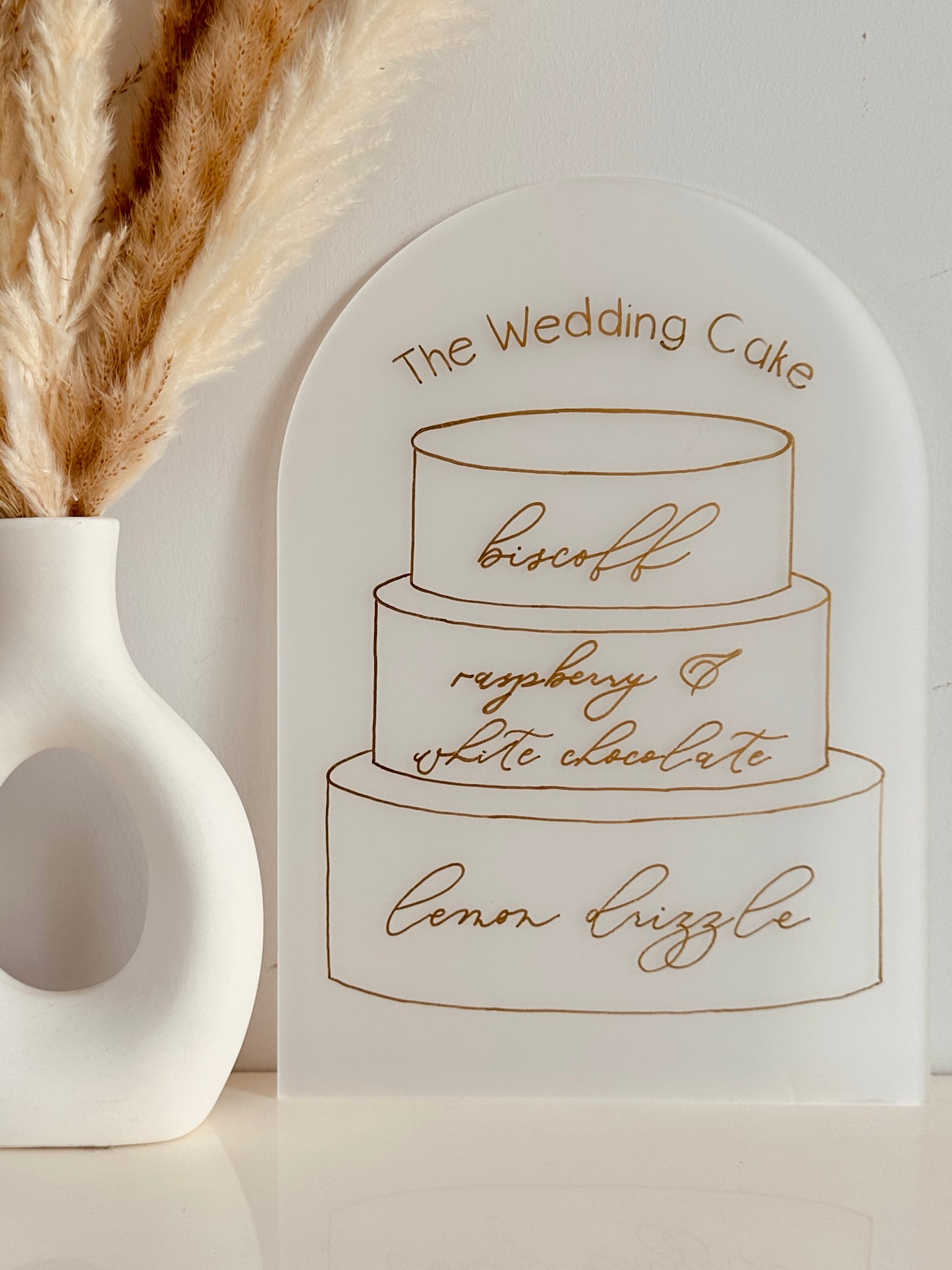 Cake Flavours- A4 Frosted Clear Arch