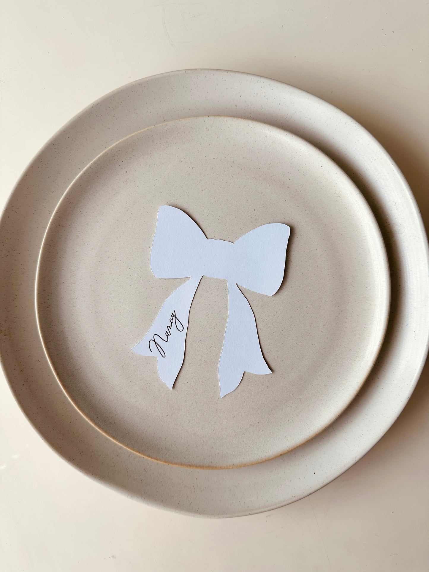 Handwritten Bow Place Cards