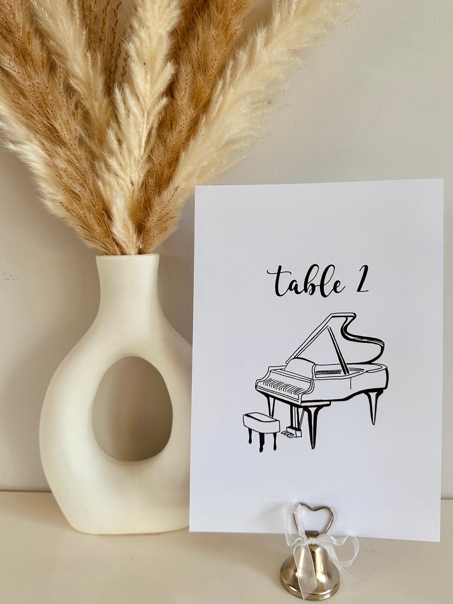 Handwritten Whimsical Table Numbers