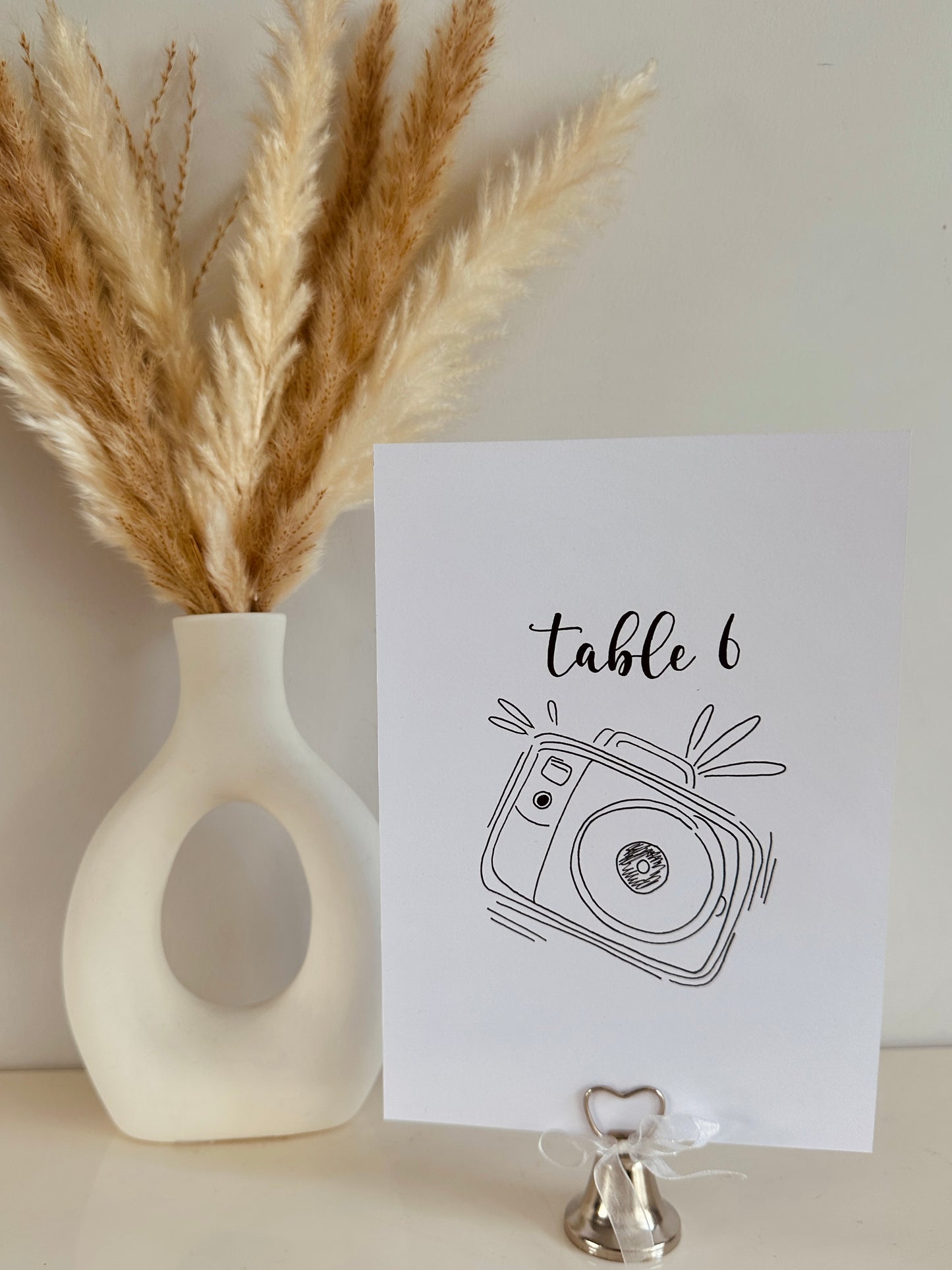 Handwritten Whimsical Table Numbers