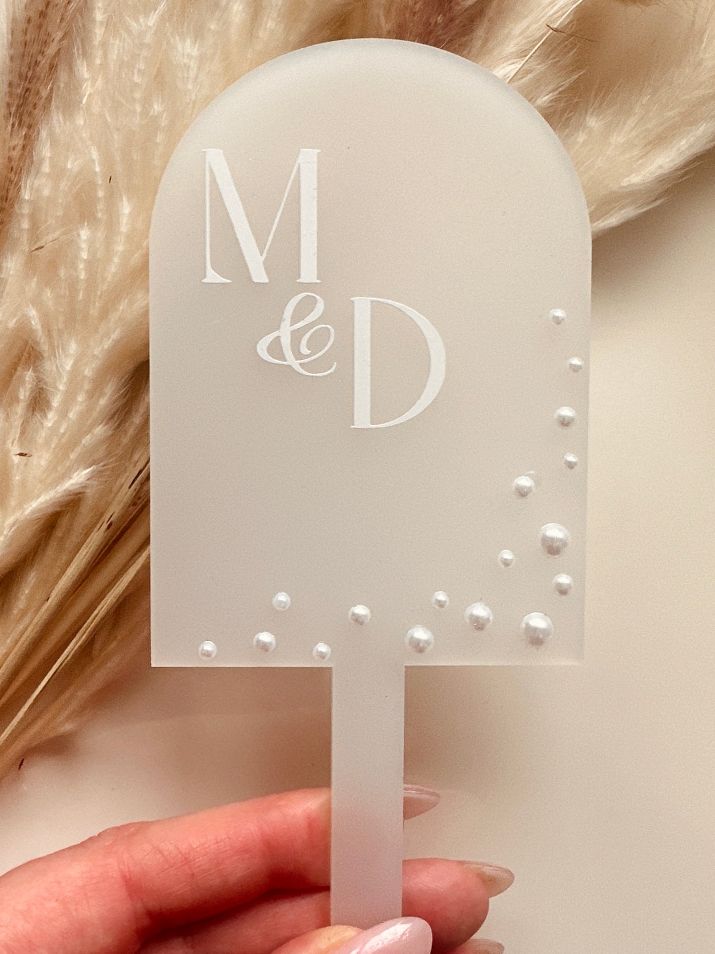 Pearl Arched Cake Topper