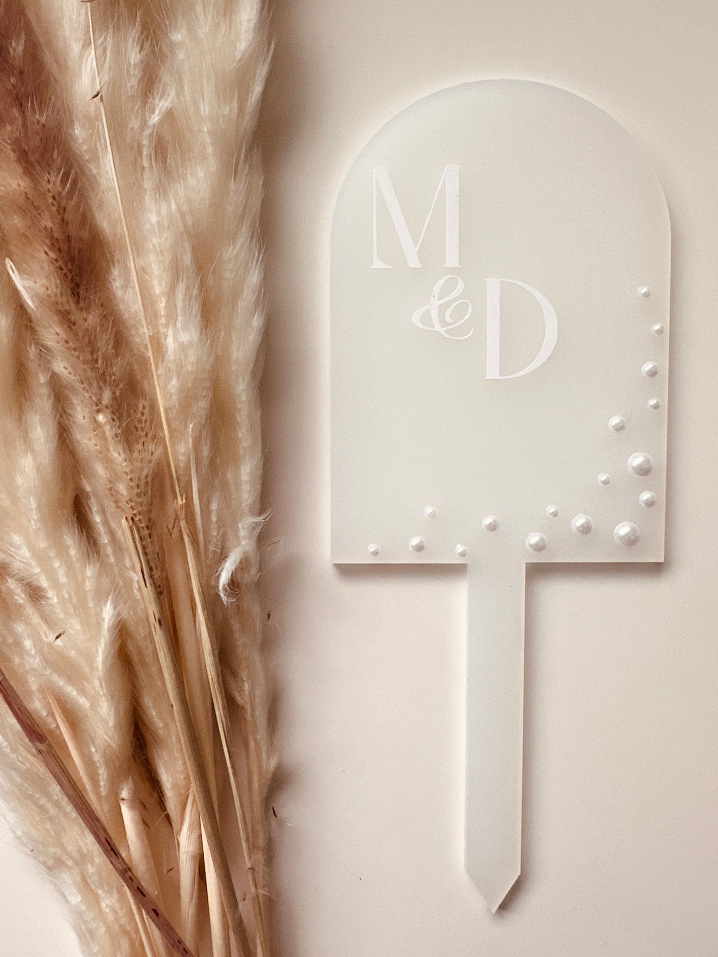 Pearl Arched Cake Topper