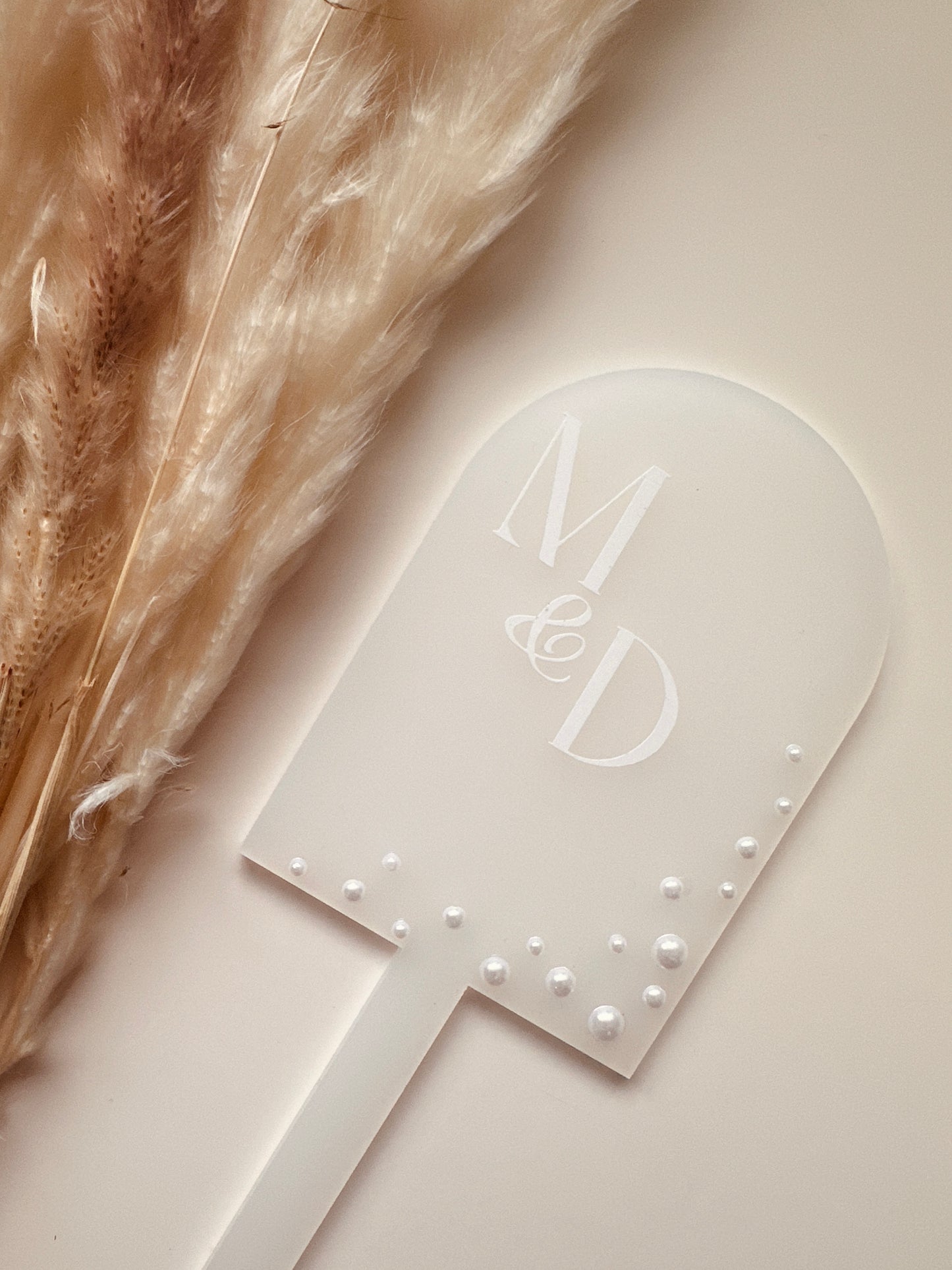 Pearl Arched Cake Topper
