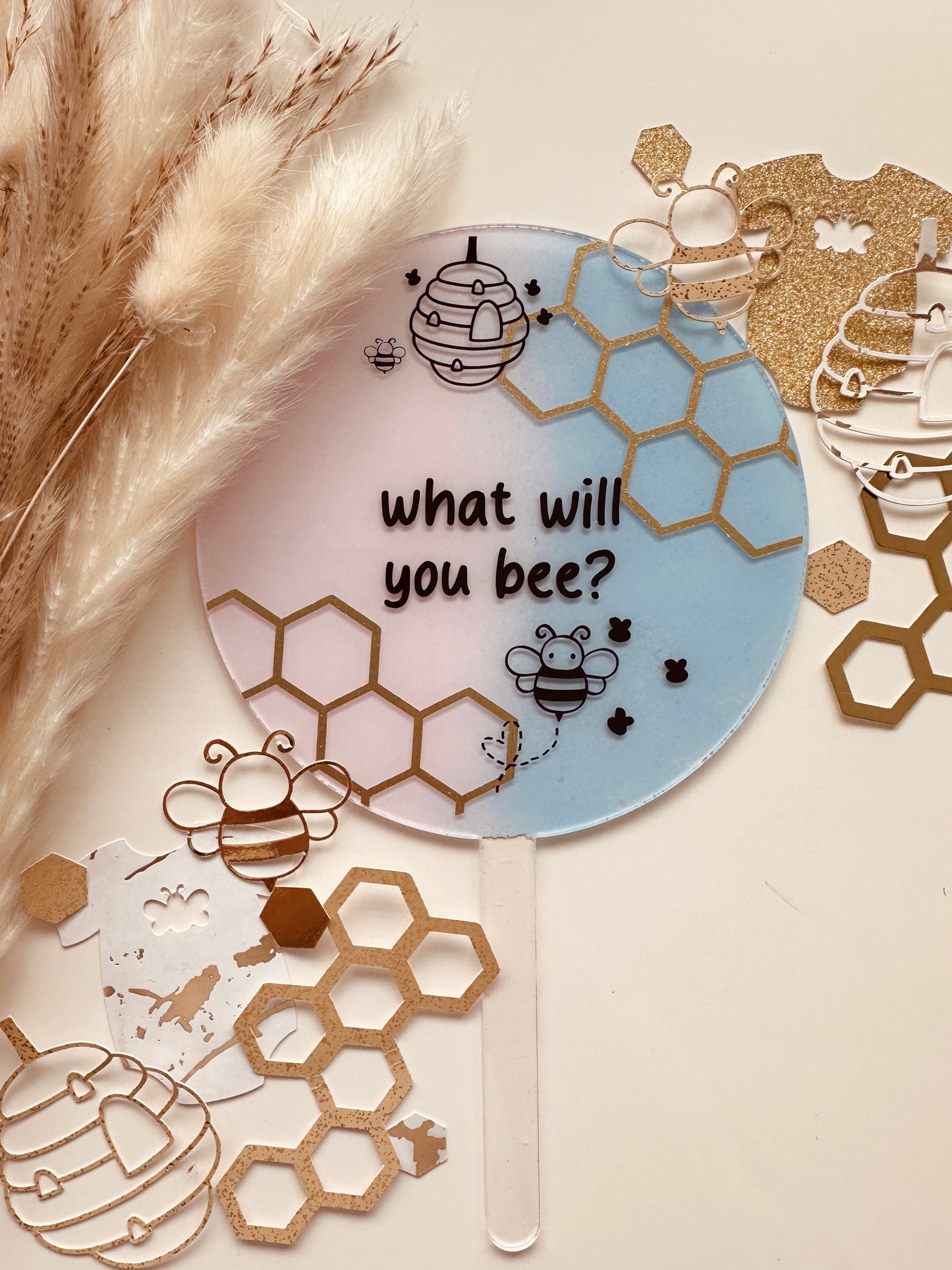 What Will You Bee Cake Topper