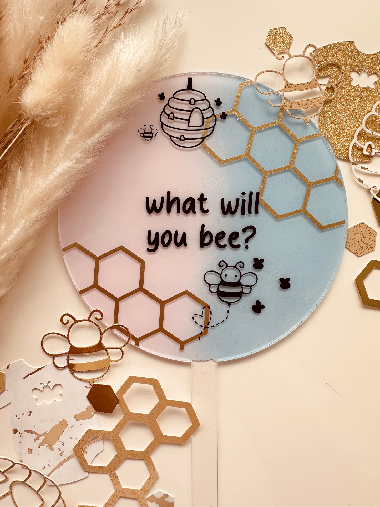 What Will You Bee Cake Topper