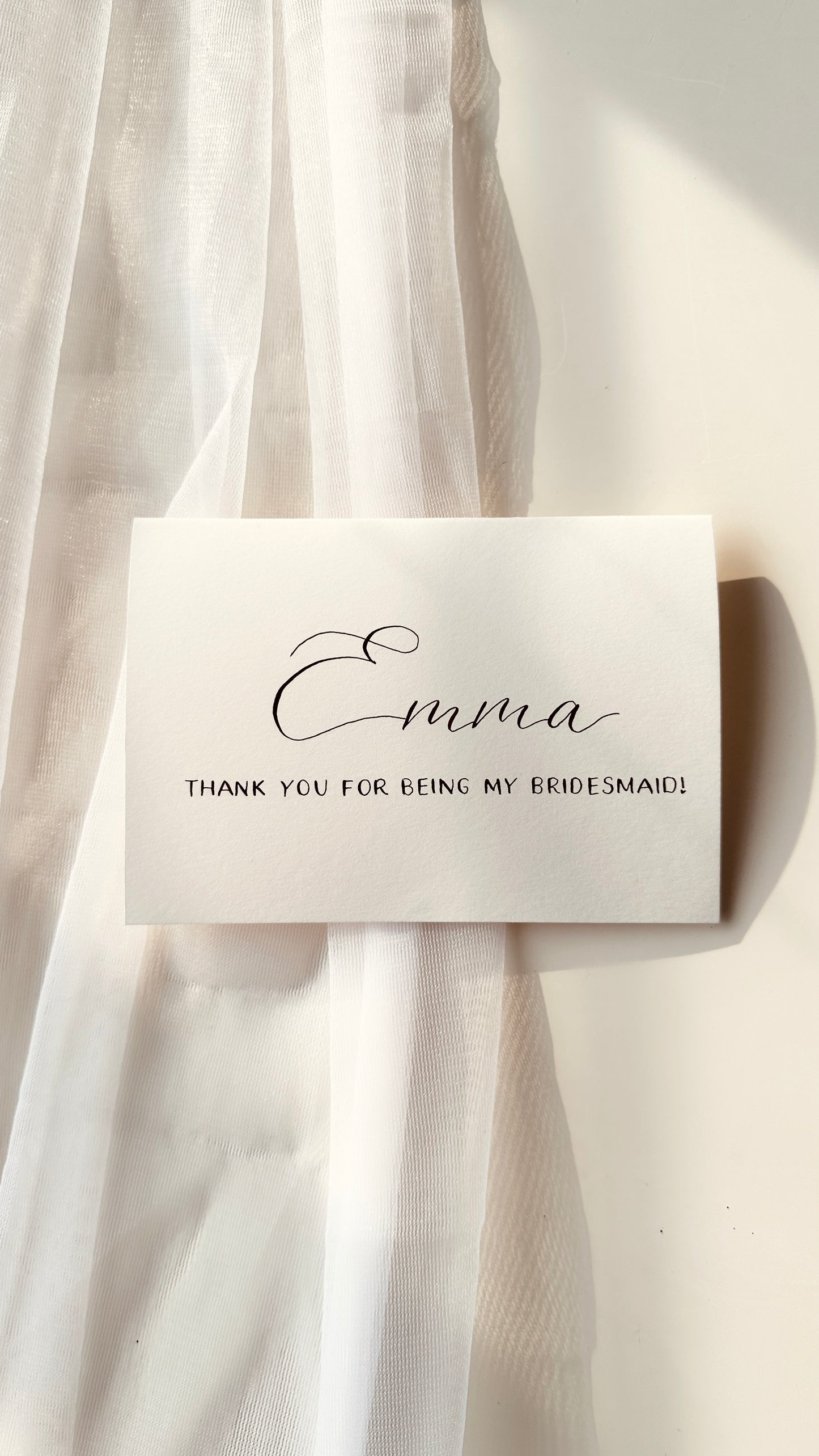 Handwritten Calligraphy Name Card