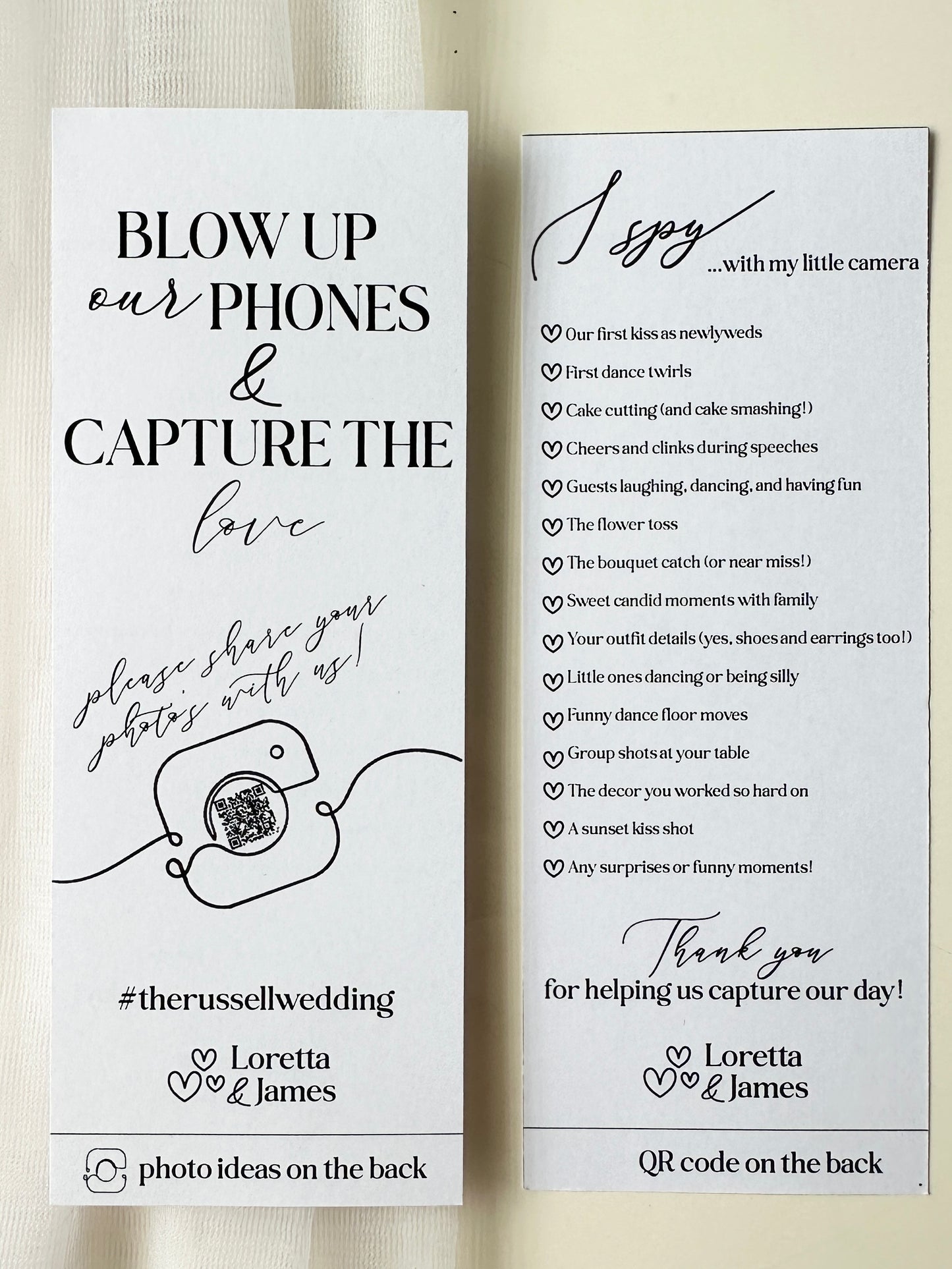 “Blow Up Our Phones” Wedding Cards