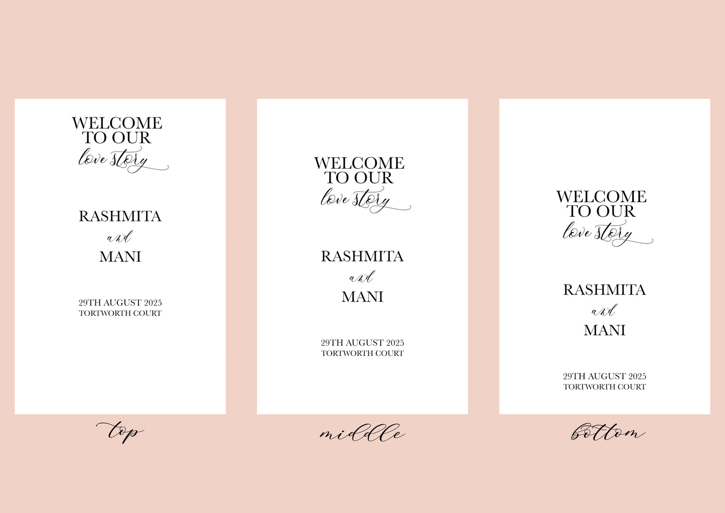 Welcome To The Wedding Of Linen Sign