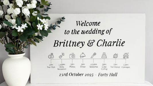 Wooden Order of the Day Welcome Signage