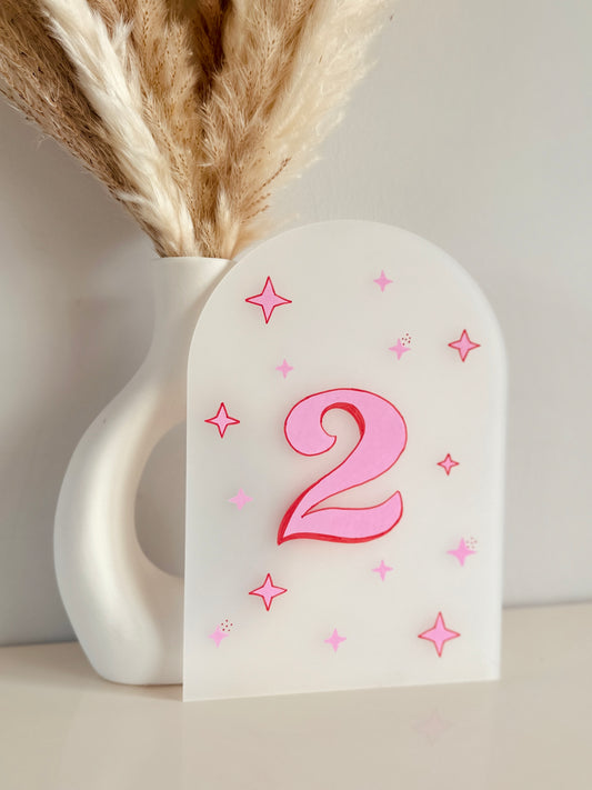 Retro Inspired Table Numbers