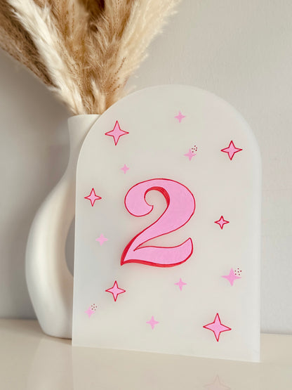 Retro Inspired Table Numbers
