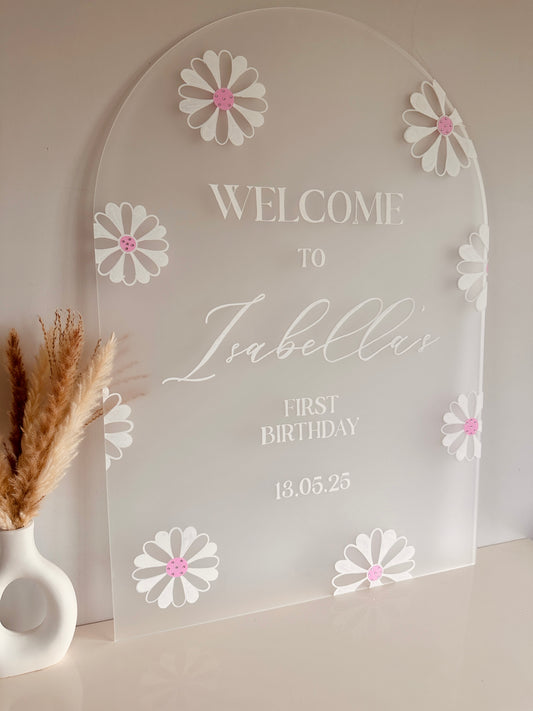 Floral Birthday Sign