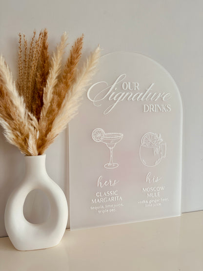 Signature Cocktail Menu