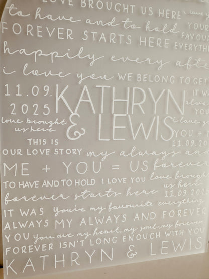 Your Love Message- Wedding Signage