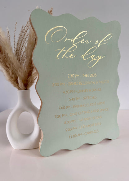 Order of the Day Sign