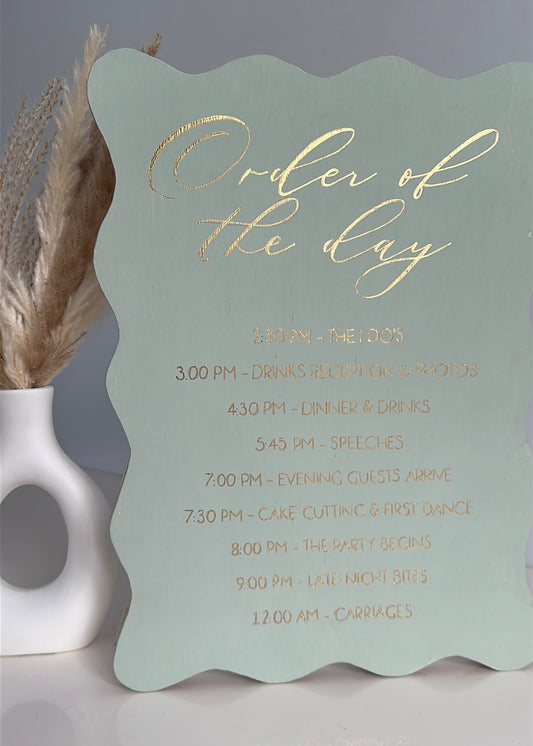 Order of the Day Sign