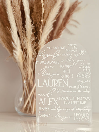 Your Love Message- Wedding Signage