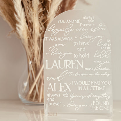 Your Love Message- Wedding Signage