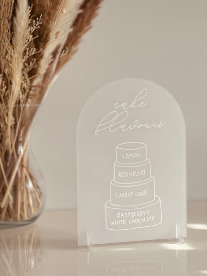 Cake Flavours A5 Frosted Clear Arch