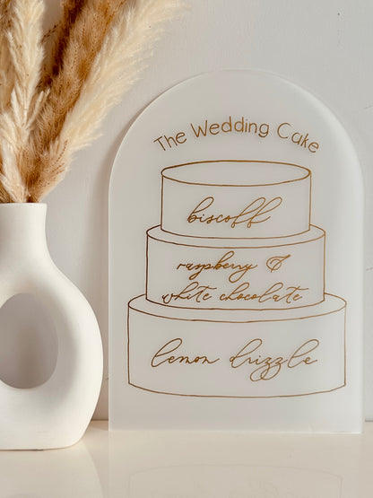 Cake Flavours- A4 Frosted Clear Arch