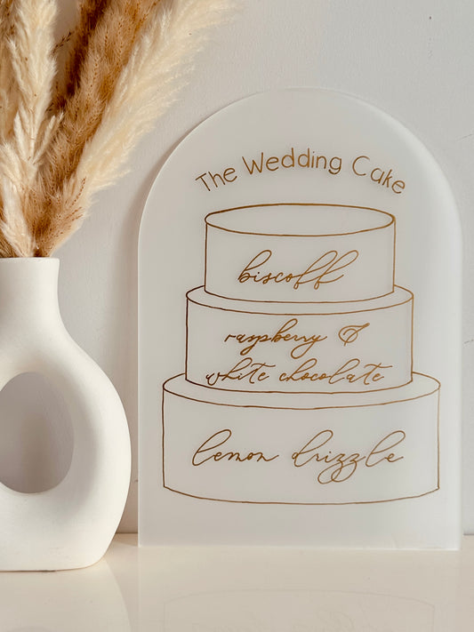 Cake Flavours- A4 Frosted Clear Arch
