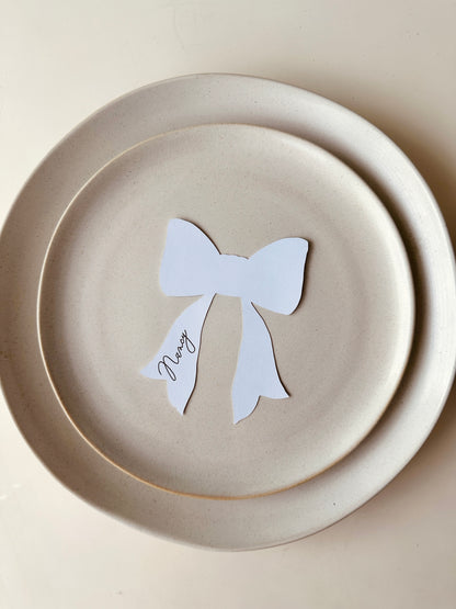Handwritten Bow Place Cards