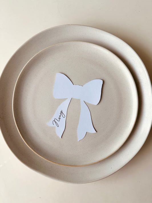 Handwritten Bow Place Cards