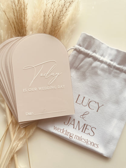 Personalised Wedding Milestone Cards