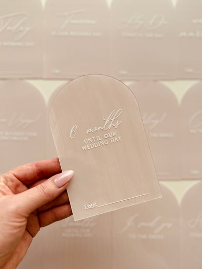 Personalised Wedding Milestone Cards