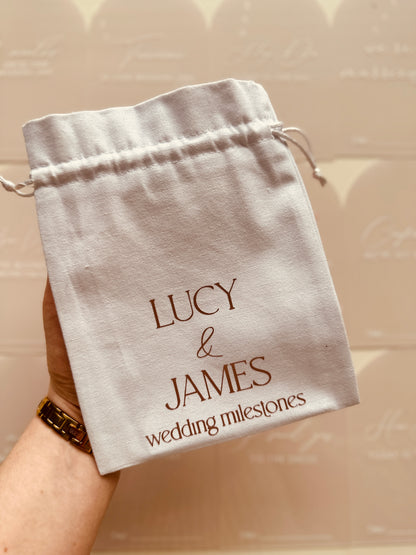 Personalised Wedding Milestone Cards