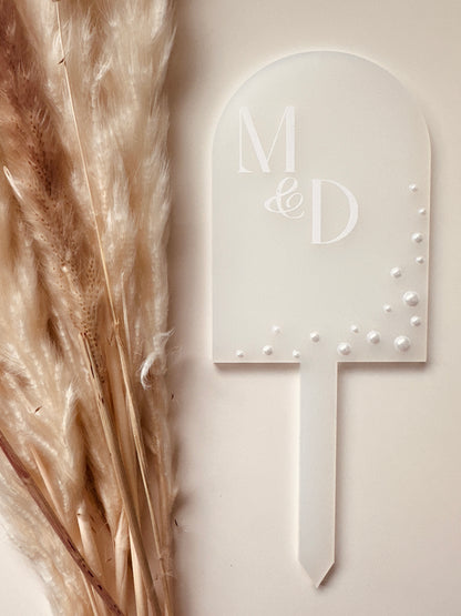 Pearl Arched Cake Topper