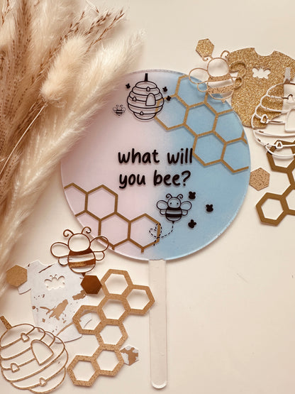 What Will You Bee Cake Topper