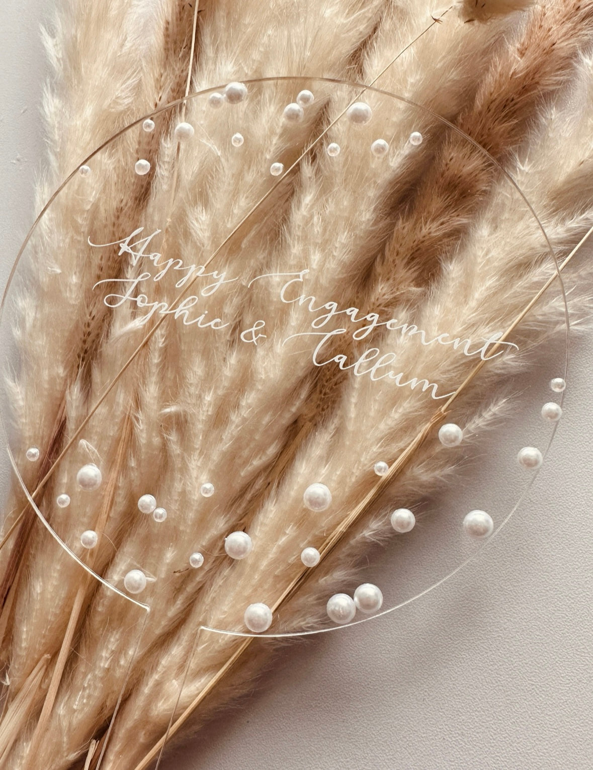 Pearl Acrylic Cake Topper