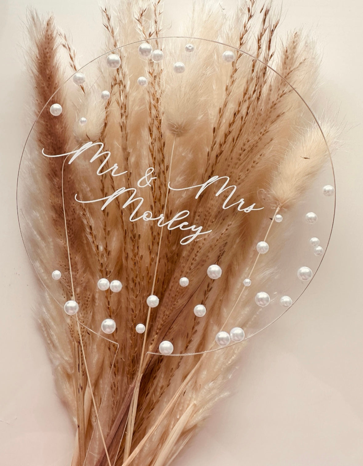 Pearl Acrylic Cake Topper