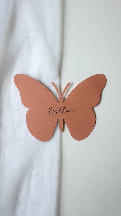 Orange Butterfly Place Cards- Assorted Shades