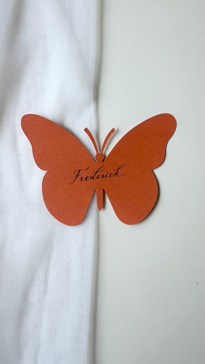 Orange Butterfly Place Cards- Assorted Shades