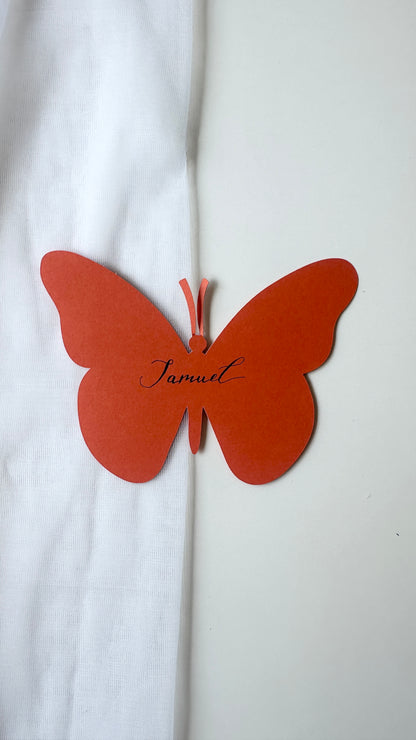Orange Butterfly Place Cards- Assorted Shades