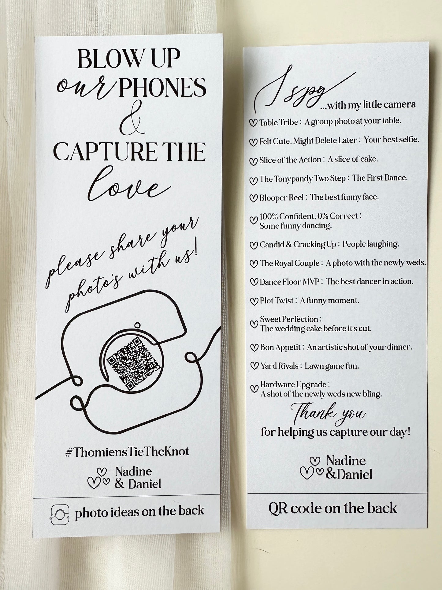 “Blow Up Our Phones” Wedding Cards