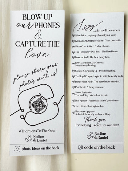 “Blow Up Our Phones” Wedding Cards