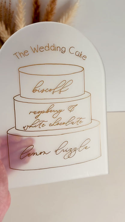 Cake Flavours- A4 Frosted Clear Arch