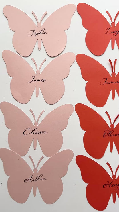 Orange Butterfly Place Cards- Assorted Shades