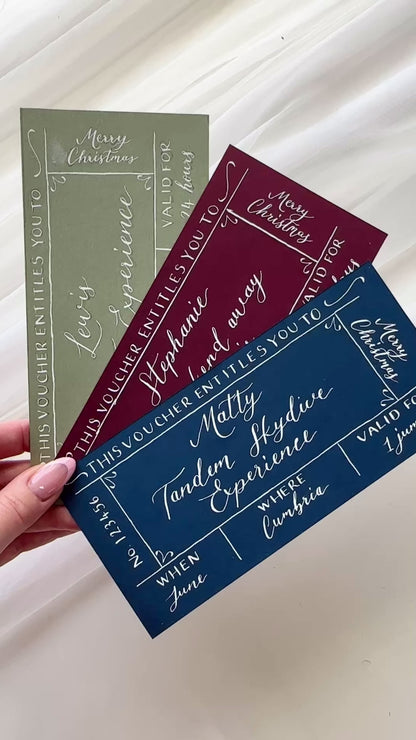 Personalised Handwritten Christmas Gift Voucher