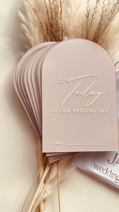 Personalised Wedding Milestone Cards